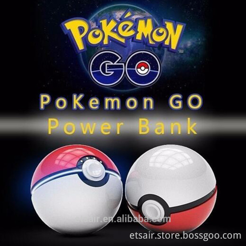 Wholesale Real Capacity 6000mah Customized Pokemon Go Game Power bank Portable Charger cartoon creative Magic Ball